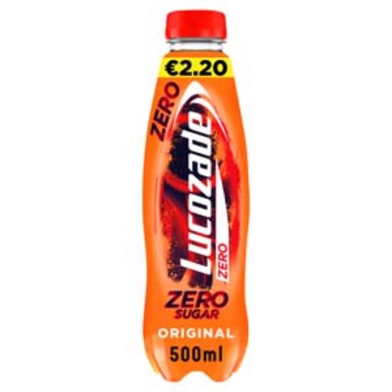 Picture of 500 Zero Lucozade Original PM €2.20  x12 DRS